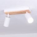 Brilagi - SELE WOOD ACOUSTIC Spotlight 2xGU10/30W/230V White/WOOD ACOUSTIC