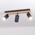 Brilagi - SELE WOOD ACOUSTIC spotlight 3xGU10/30W/230V black/WOOD ACOUSTIC