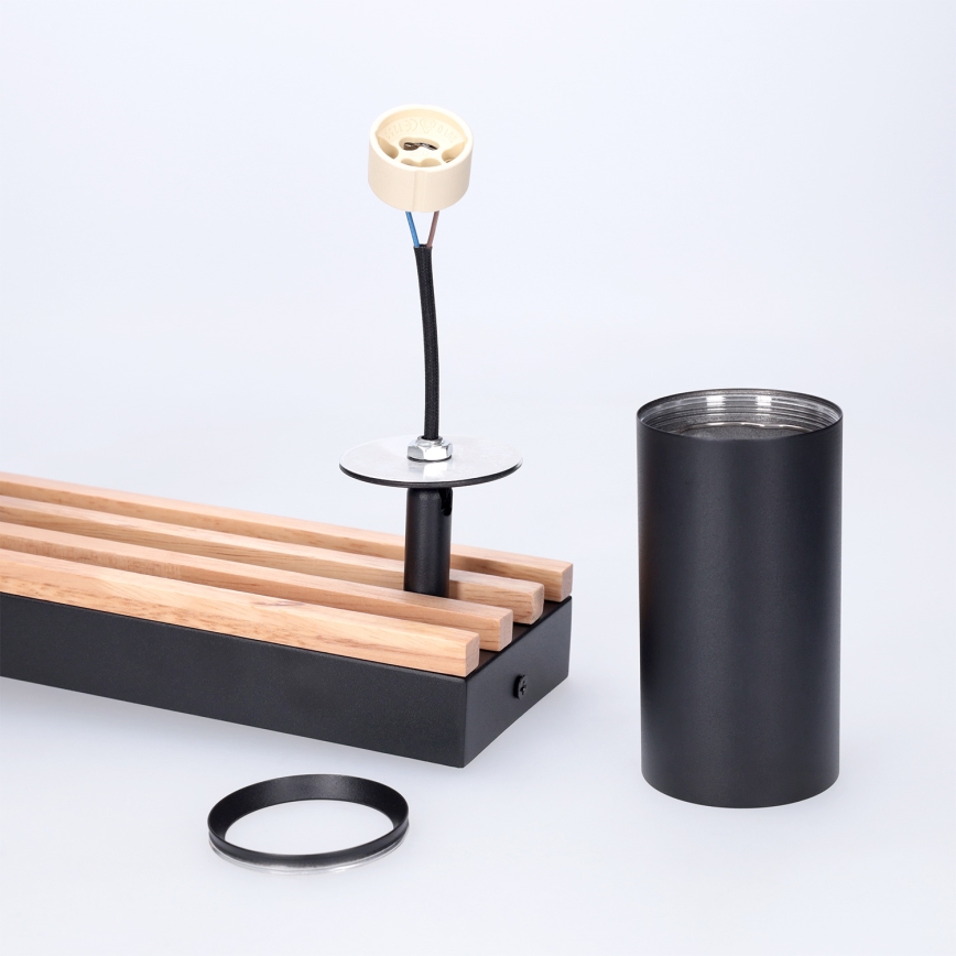 Brilagi - SELE WOOD ACOUSTIC spotlight 3xGU10/30W/230V black/WOOD ACOUSTIC