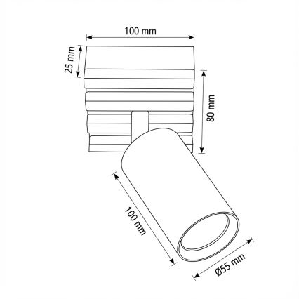 Brilagi - SELE WOOD Spotlight 1xGU10/30W/230V White/Wood