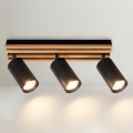 Brilagi - SELE WOOD spotlight 3xGU10/30W/230V black/wood