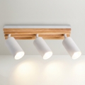 Brilagi - SELE WOOD Spotlight 3xGU10/30W/230V White/Wood