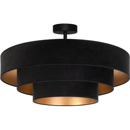 Brilagi - Semi-flush chandelier LUNETA 3xE27/60W/230V Ø 80 cm black/gold