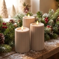 BRILAGI - Set of 3 LED Candles LED/3xAAA cream