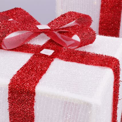 Brilagi - Set of 3 Outdoor LED Christmas Decorations LED/2.6W/3xAA IP44 Gifts