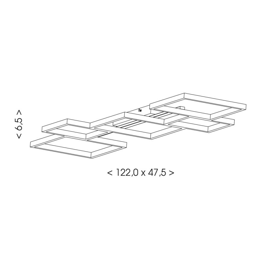 Brilagi - SHIFT LED Ceiling Light LED/42W/230V 4000K 47,5x122 cm Black