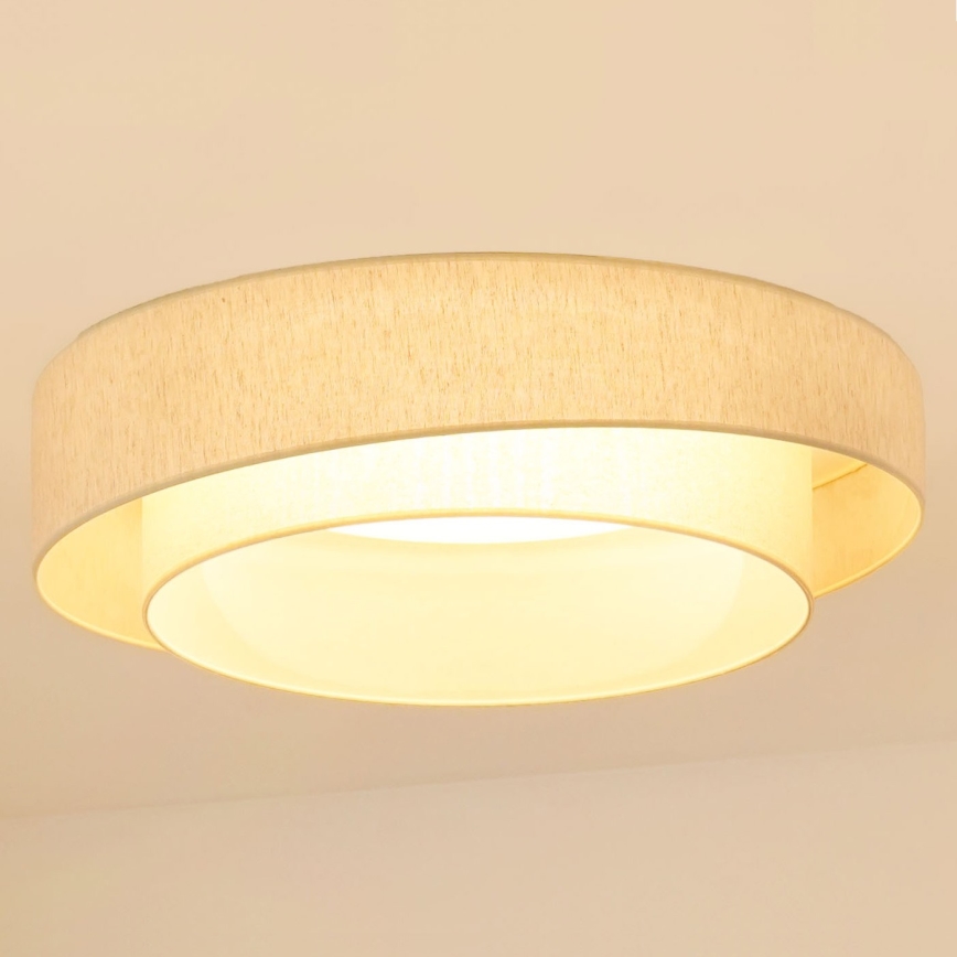 Brilagi - SHINE Dimmable LED Ceiling Light LED/24W/230V Ø 60 cm 3000/4000/6500K Cream + Remote Control