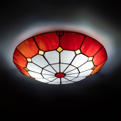 Brilagi - SIENNA Tiffany stained-glass ceiling light 2xE27/60W/230V Ø 40 cm