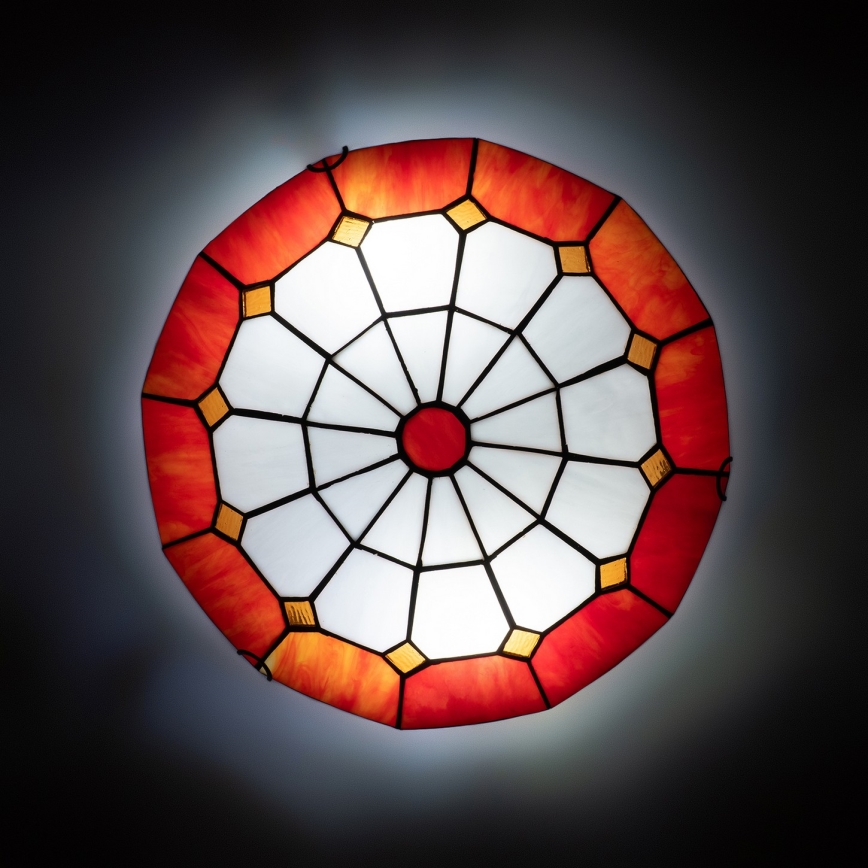 Brilagi - SIENNA Tiffany stained-glass ceiling light 2xE27/60W/230V Ø 40 cm