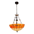 Brilagi - SIENNA Tiffany stained-glass chain-hung chandelier 3x E27/60W/230V Ø 50 cm