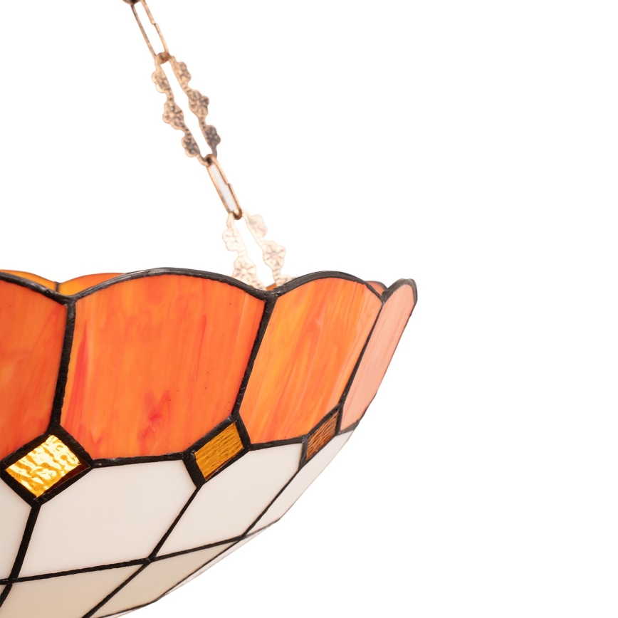 Brilagi - SIENNA Tiffany stained-glass chain-hung chandelier 3x E27/60W/230V Ø 50 cm