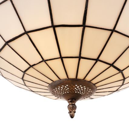 Brilagi - SIENNA Tiffany stained-glass chain-hung chandelier 3x E27/60W/230V Ø 50 cm