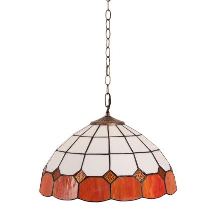 Brilagi - SIENNA Tiffany stained-glass chandelier on chain, 1xE27/60W/230V, diameter 40 cm