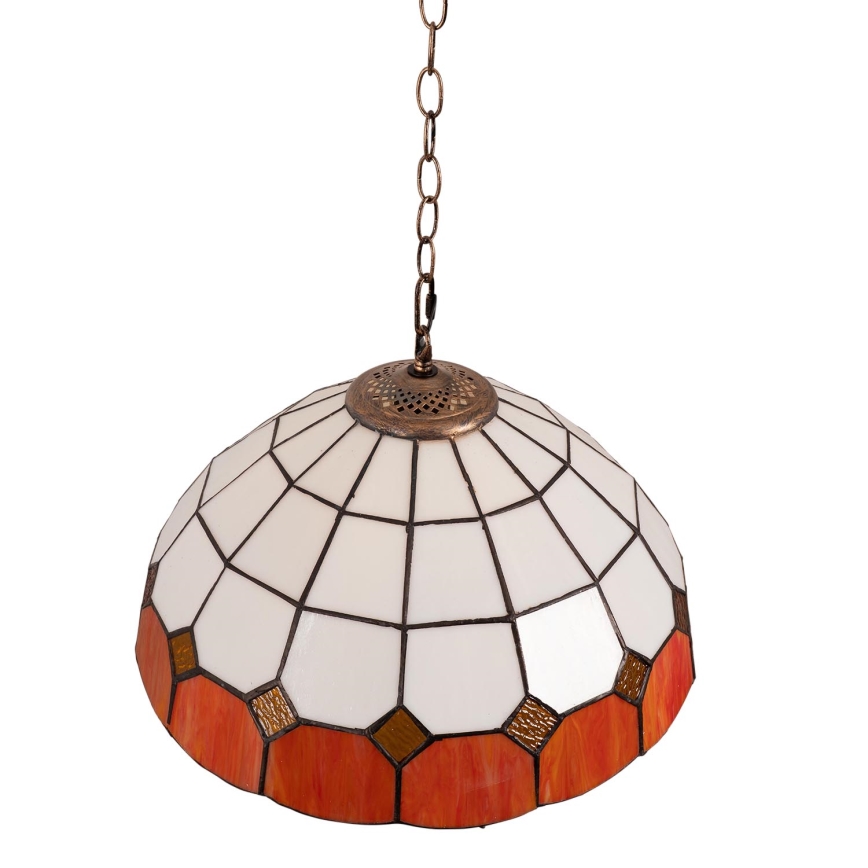 Brilagi - SIENNA Tiffany stained-glass chandelier on chain, 1xE27/60W/230V, diameter 40 cm