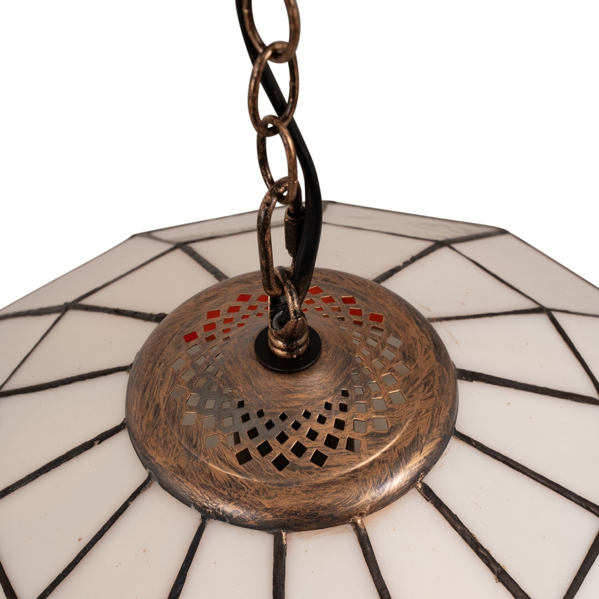 Brilagi - SIENNA Tiffany stained-glass chandelier on chain, 1xE27/60W/230V, diameter 40 cm