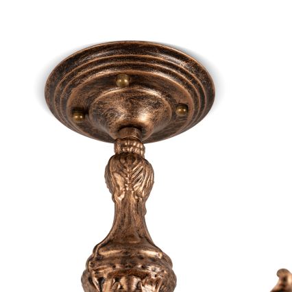 Brilagi - SIENNA Tiffany stained-glass flush-mount chandelier 6xE27/60W/230V Ø 60 cm