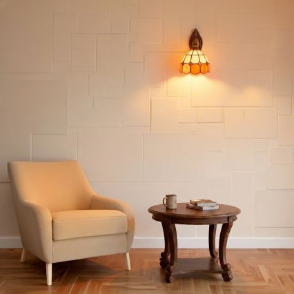 Brilagi - SIENNA Tiffany stained-glass wall lamp 1xE14/40W/230V