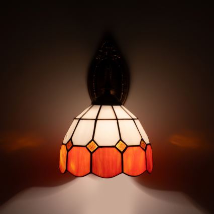 Brilagi - SIENNA Tiffany stained-glass wall lamp 1xE14/40W/230V