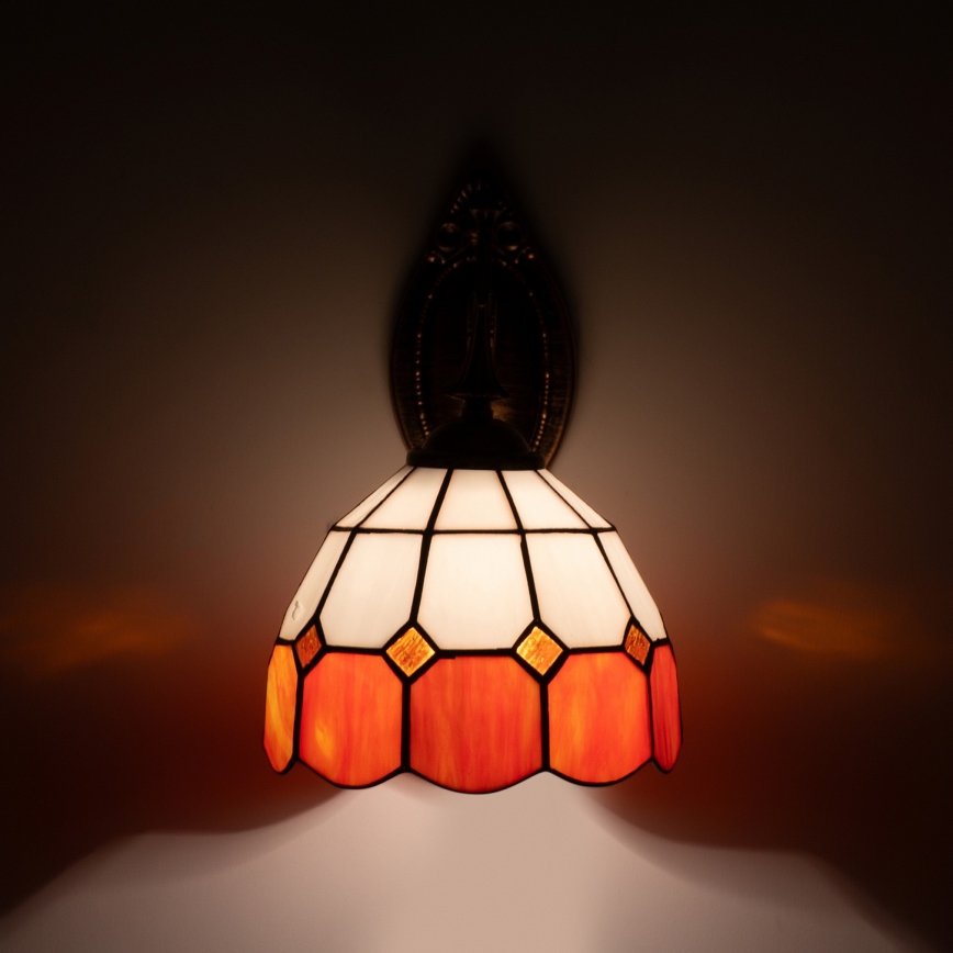 Brilagi - SIENNA Tiffany stained-glass wall lamp 1xE14/40W/230V