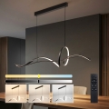Brilagi - SIGNATURE Dimmable LED Cable Pendant Light LED/55W/230V 3000-6000K 120x23 cm Black + Remote Control