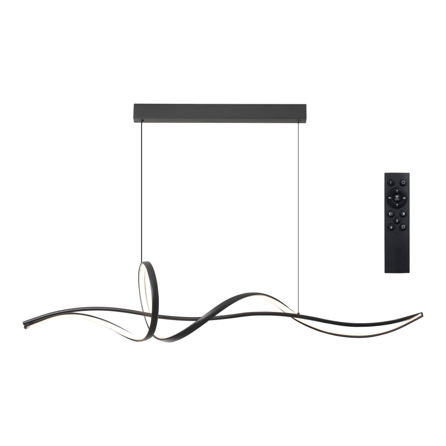 Brilagi - SIGNATURE Dimmable LED Cable Pendant Light LED/55W/230V 3000-6000K 120x23 cm Black + Remote Control