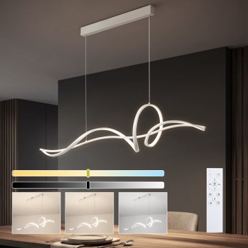 Brilagi - SIGNATURE LED Dimmable Cable Pendant Lamp LED/55W/230V 3000-6000K 120x23 cm White + Remote Control