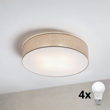 Brilagi - SIRIJA LED Ceiling Light 4x E27/60W/230V, Ø 60 cm, Beige