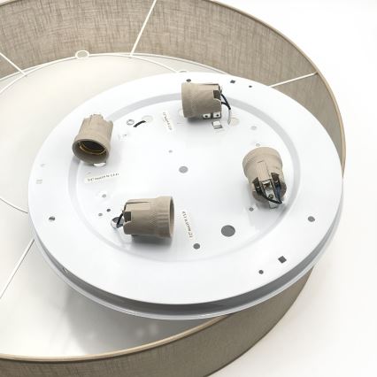 Brilagi - SIRIJA LED Ceiling Light 4x E27/60W/230V, Ø 60 cm, Beige