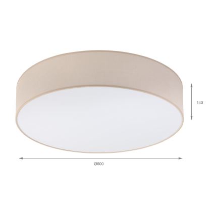 Brilagi - SIRIJA LED Ceiling Light 4x E27/60W/230V, Ø 60 cm, Beige