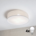 Brilagi - SIRIJA LED Ceiling Light 4xE27/60W/230V Ø 60 cm White