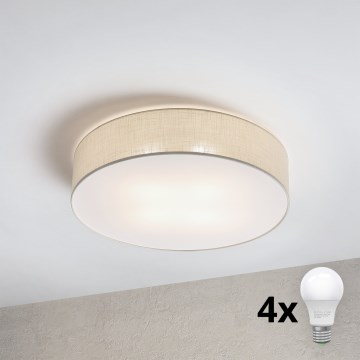 Brilagi - SIRIJA LED ceiling light, 4× E27 (15W), 230V, Ø 60 cm, cream
