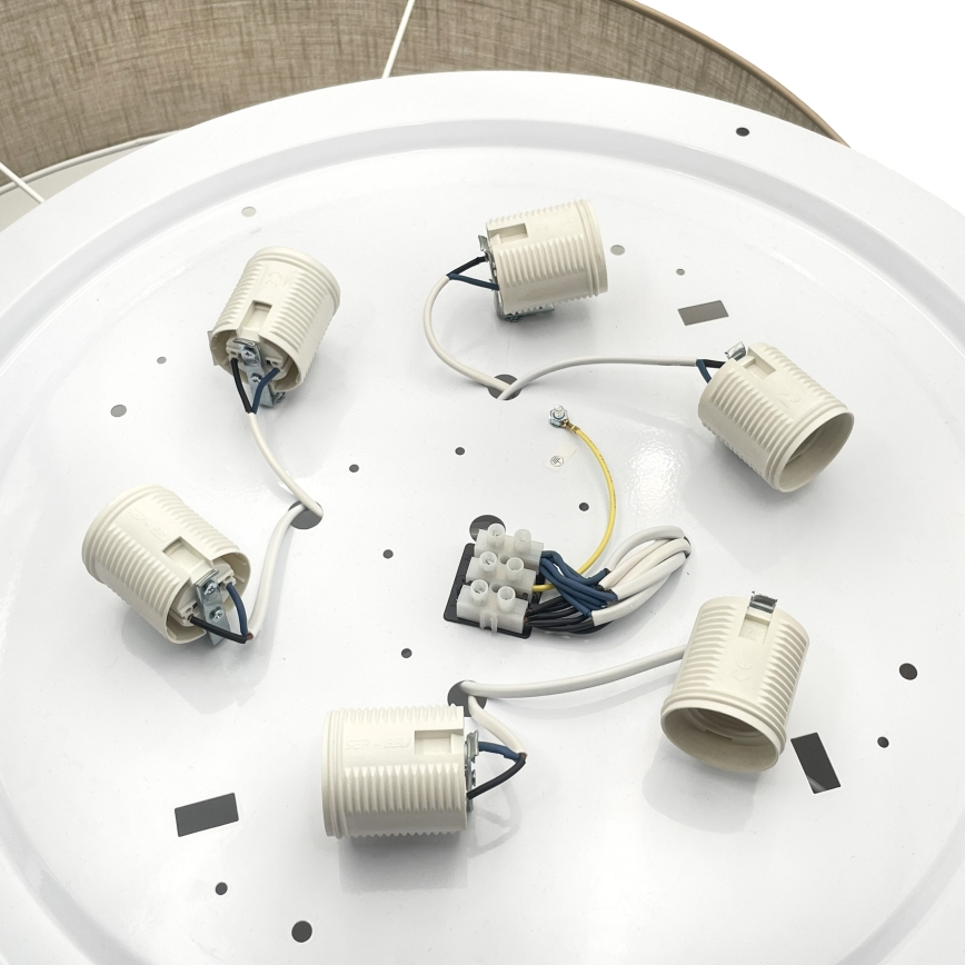 Brilagi - SIRIJA LED Ceiling Light, 6x E27/60W/230V, dia. 80 cm, Beige