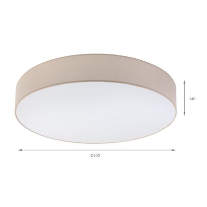 Brilagi - SIRIJA LED Ceiling Light, 6x E27/60W/230V, dia. 80 cm, Beige