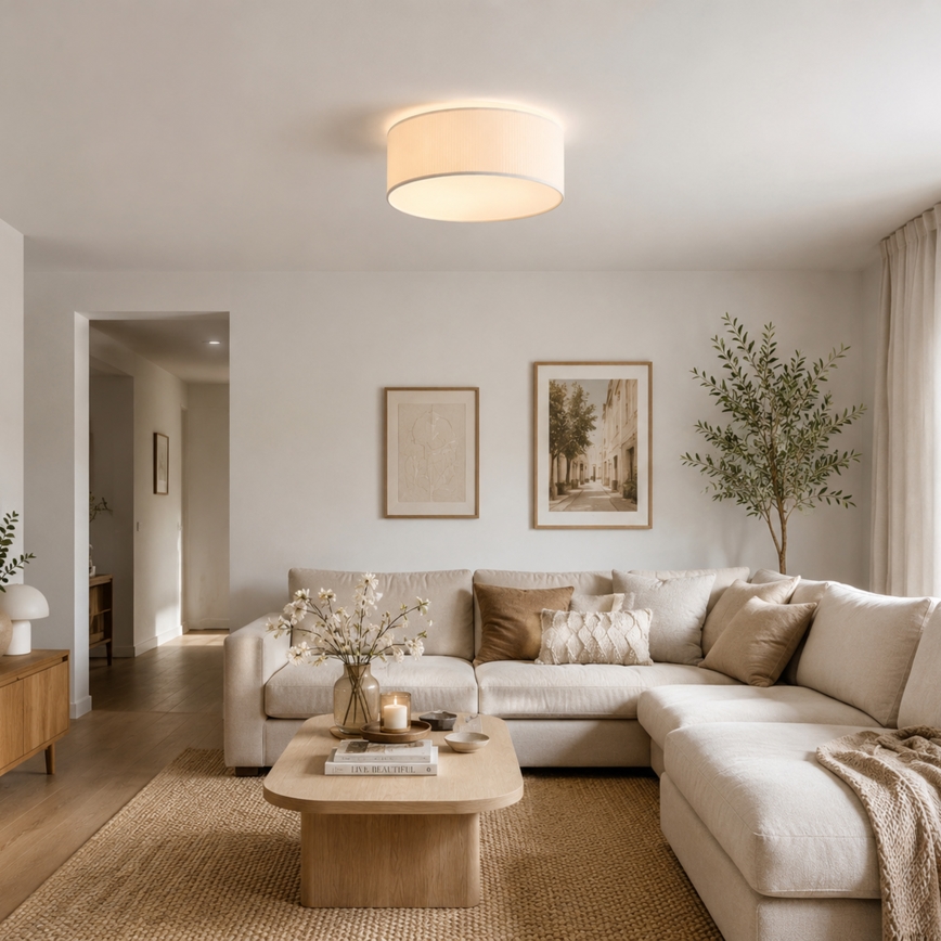 BRILAGI - SIRIJA MODERN ceiling lamp 2×E27/60W/230V, Ø 35 cm, cream