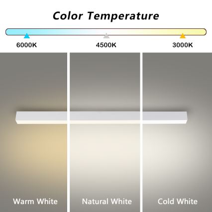 Brilagi - SLEEKLINE LED Bathroom Ceiling Light LED/40W/230V 3000/4500/6000K White IP44