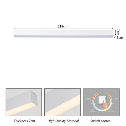 Brilagi - SLEEKLINE LED Bathroom Ceiling Light LED/40W/230V 3000/4500/6000K White IP44
