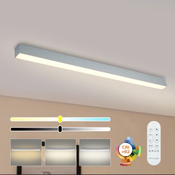 Brilagi - SLEEKLINE SMART Dimmable LED Ceiling Light LED/40W/230V 3000-6000K Wi-Fi Tuya, Silver + Remote Control