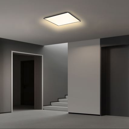 Brilagi - SLIMFRAME LED Dimmable Ceiling Light 36W/230V 45x45 cm 3000-6000K Black + Remote Control