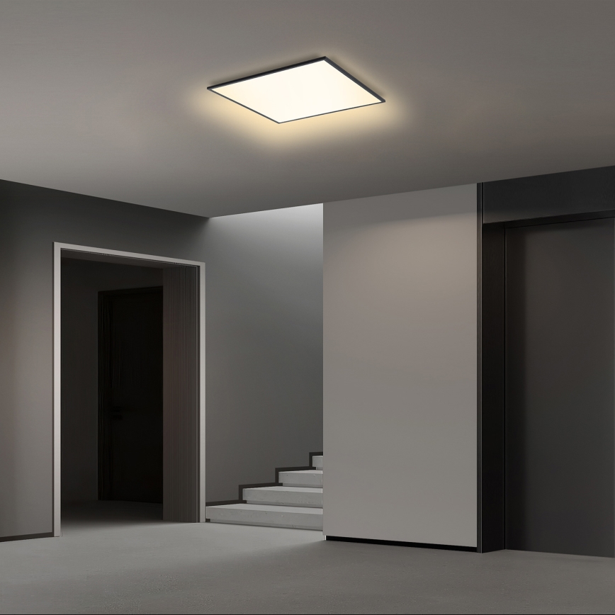 Brilagi - SLIMFRAME LED Dimmable Ceiling Light 36W/230V 45x45 cm 3000-6000K Black + Remote Control