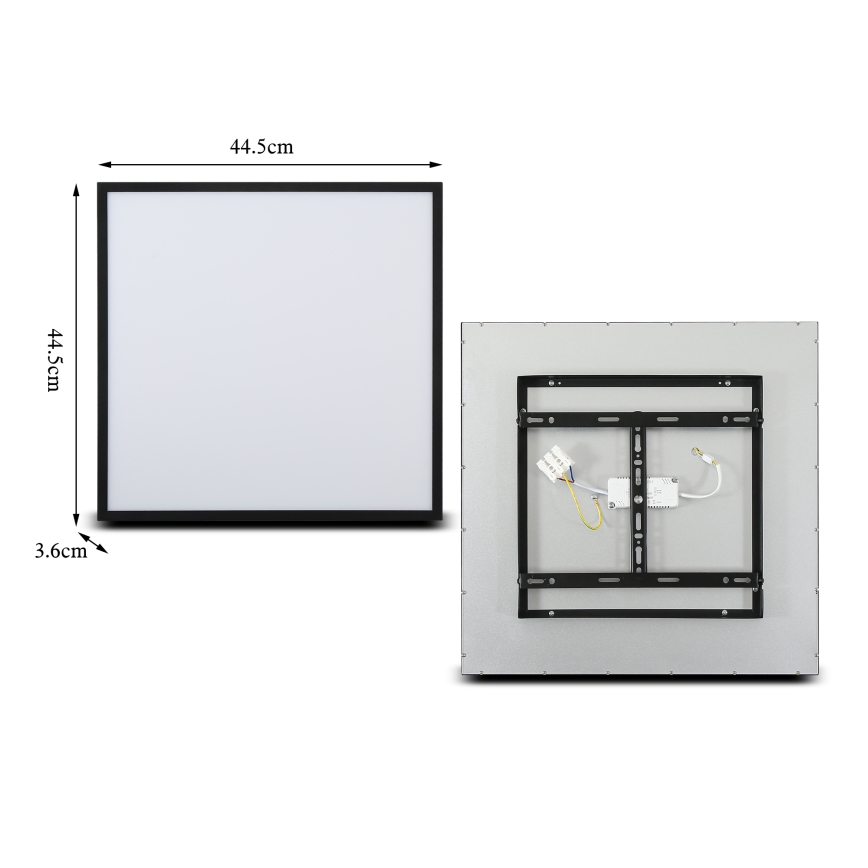 Brilagi - SLIMFRAME LED Dimmable Ceiling Light 36W/230V 45x45 cm 3000-6000K Black + Remote Control