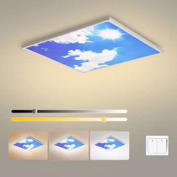 Brilagi - SLIMFRAME LED Ceiling Light LED/58W/230V 60x60 cm Silver/Blue