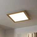 Brilagi - SLIMFRAME WOOD Dimmable LED Ceiling Light LED/36W/230V 49,5x49,5 cm 3000-6000K brown + remote control