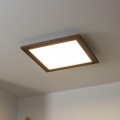 Brilagi - SLIMFRAME WOOD Dimmable LED Ceiling Light LED/36W/230V 49.5x49.5 cm 3000-6000K Dark Brown + Remote Control