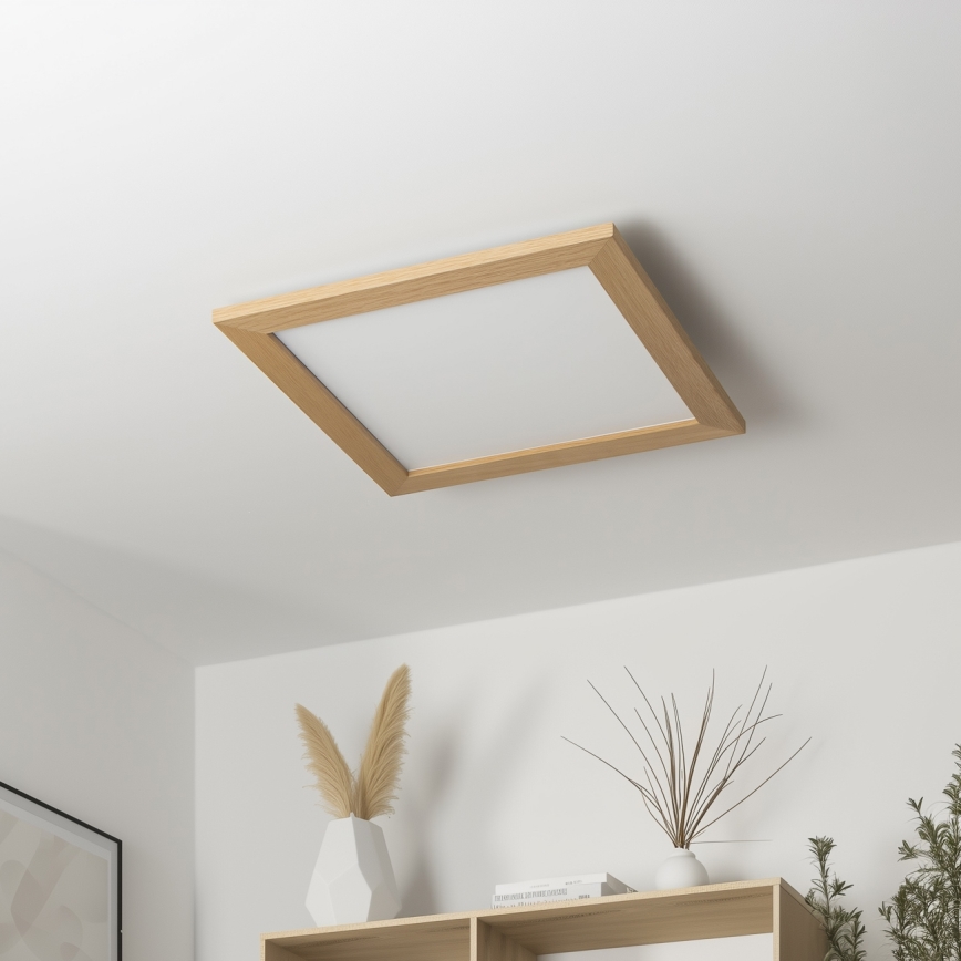 BRILAGI - SLIMFRAME WOOD Dimmable LED ceiling light LED/36W/230V 49,5x49,5 cm 3000-6000K brown + remote control