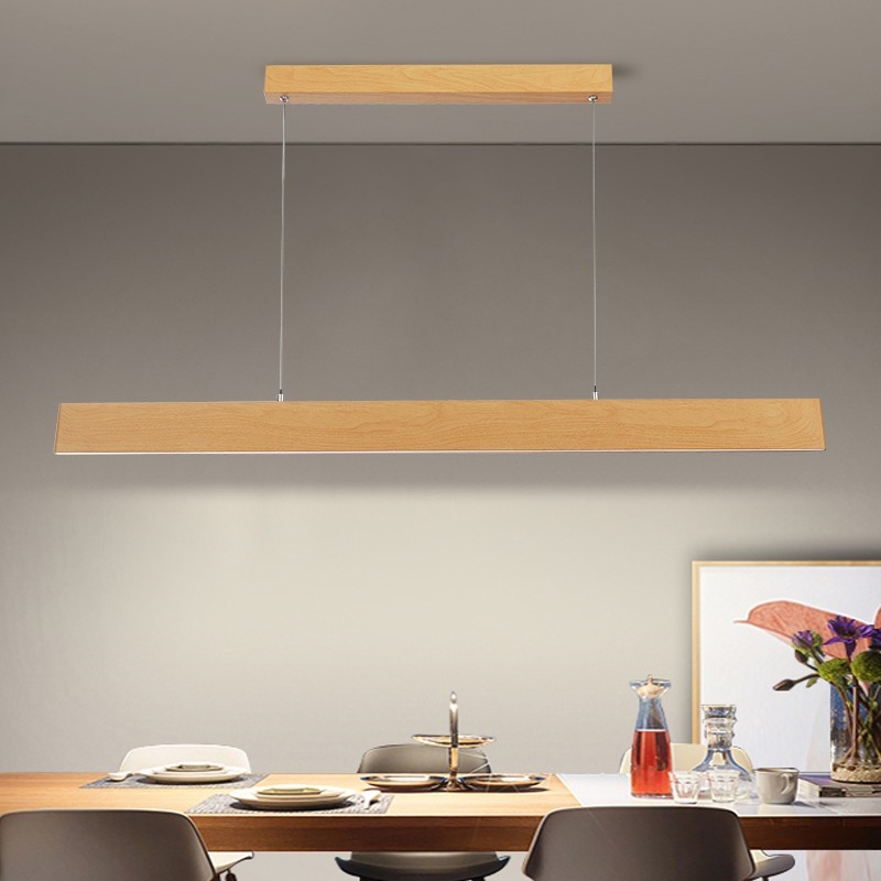 Brilagi - SLIMLINE Dimmable LED cable pendant light LED/40W/230V 3000-6000K oak finish + remote control