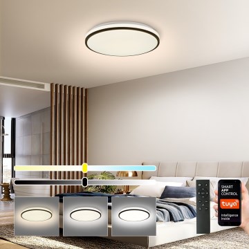 Brilagi - SMART Dimmable LED Ceiling Light, 24W, 230V, Ø 38 cm, 3000–6000K, Wi‑Fi Tuya Beacon + Remote Control