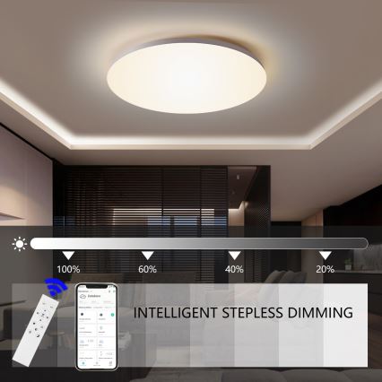 Brilagi - SMART Dimmable LED Ceiling Light LED/36W/230V Ø 48 cm 3000–6000K Wi-Fi Tuya Beacon + Remote Control