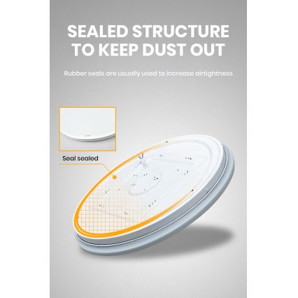 Brilagi - SMART Dimmable LED Ceiling Light LED/36W/230V Ø 48 cm 3000–6000K Wi-Fi Tuya Beacon + Remote Control