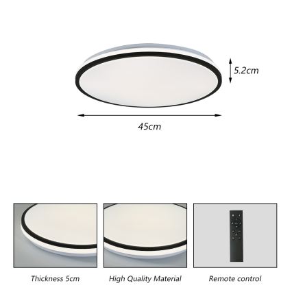 Brilagi - Dimmable SMART LED Ceiling Light/36W/230V Ø 48 cm 3000-6000K Wi-Fi Tuya Beacon + Remote Control