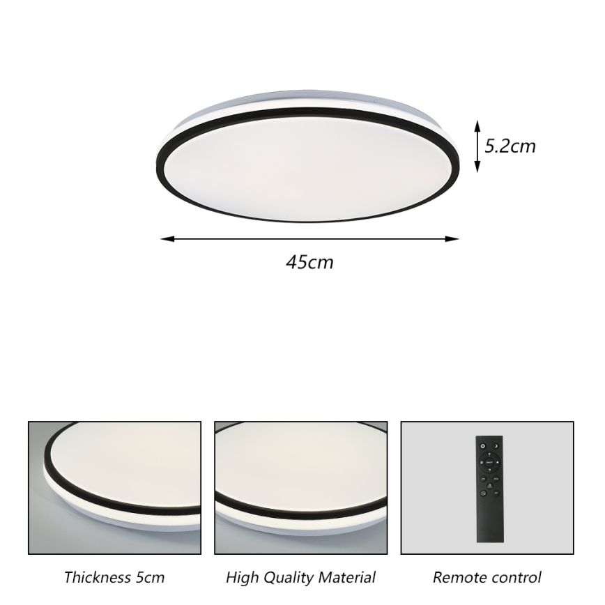 Brilagi - Dimmable SMART LED Ceiling Light/36W/230V Ø 48 cm 3000-6000K Wi-Fi Tuya Beacon + Remote Control